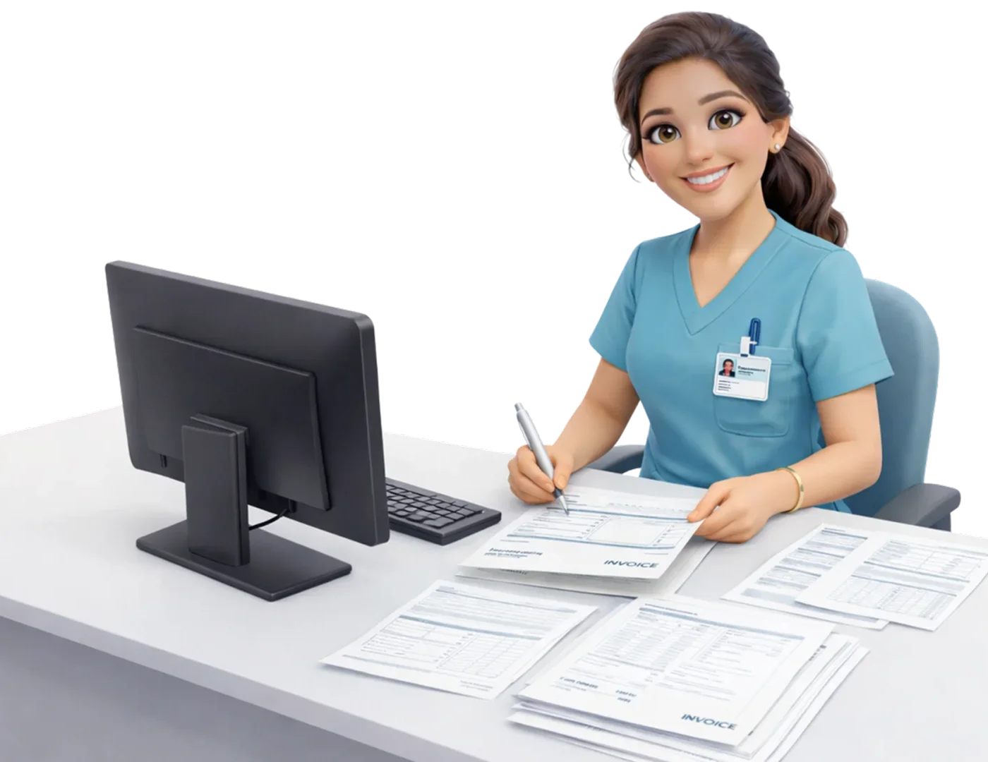 Medbus clinic billing and invoicing software showing OP billing payment tracking