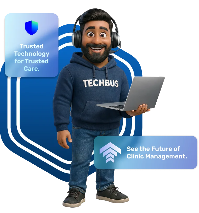 Medbus clinic software specialist ready to help you — contact us for a free demo