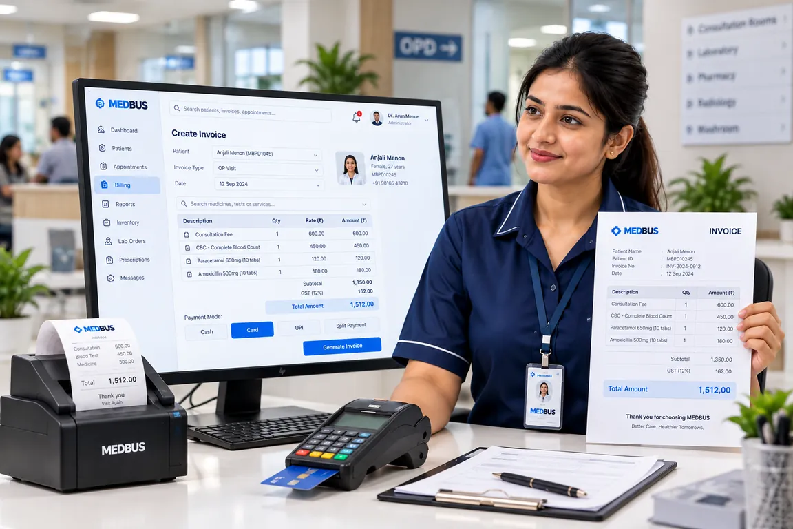 Medbus insurance & tpa claims in use at a clinic