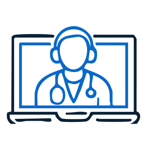 Medbus telehealth software icon for online doctor consultation and virtual clinic management